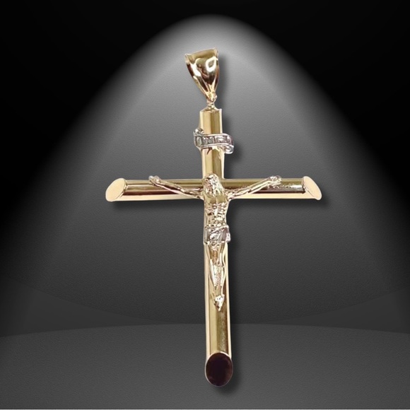 24 hrs SALE ONLY - 14K GOLD Filled Men’s Gold Cross, 14K Gold Filled Large - Picture 4 of 6